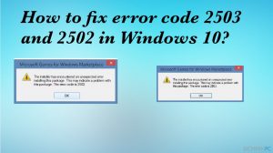 Wie behebt man die Fehlercodes 2503 und 2502 in Windows 10?