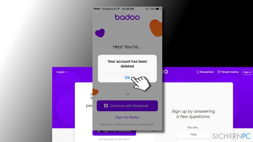 Wie löscht man das Badoo-Profil?