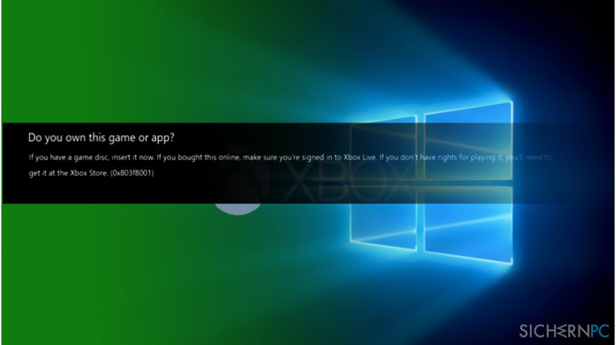 How to fix “Do you own this game or app?” (Error code 0x803f8001) on Xbox?
