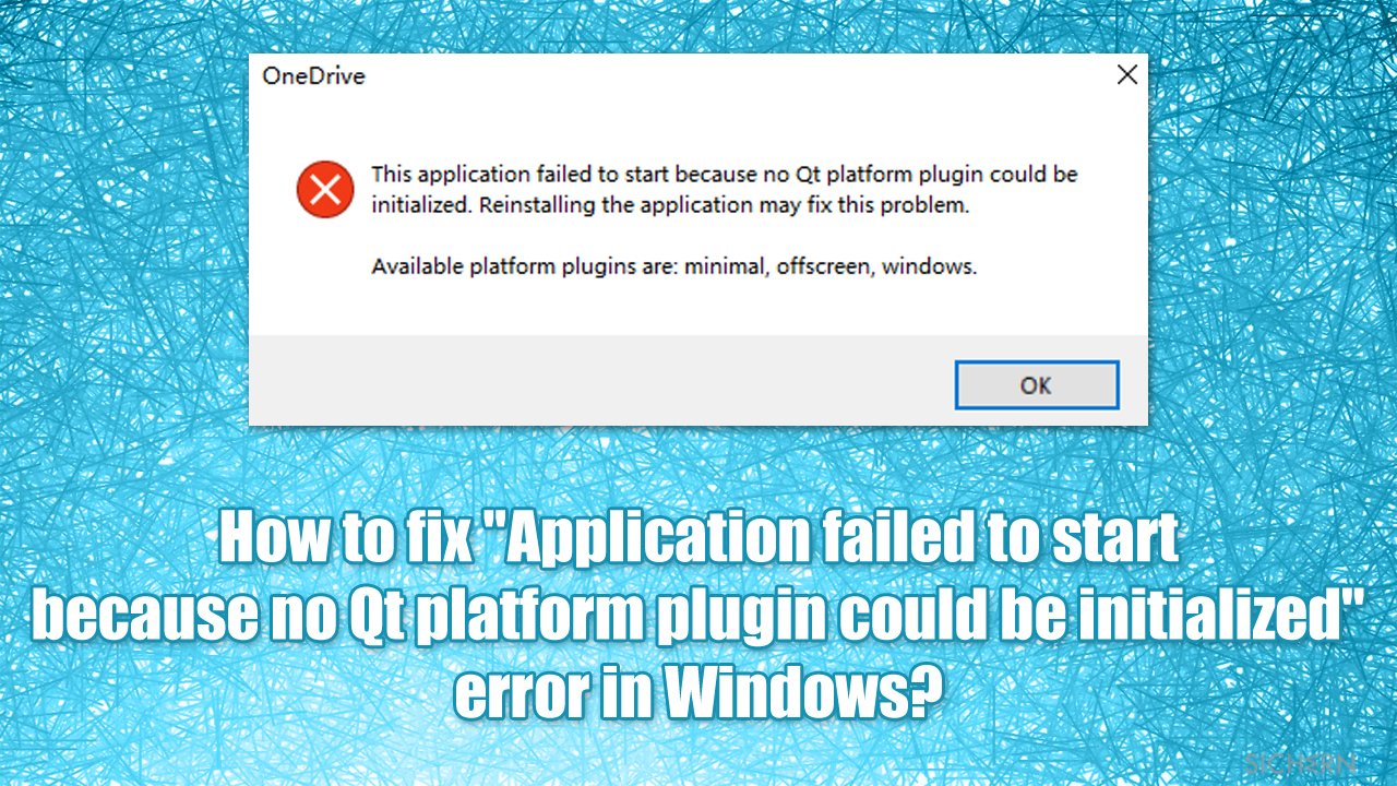 onedrive qt platform plugin windows