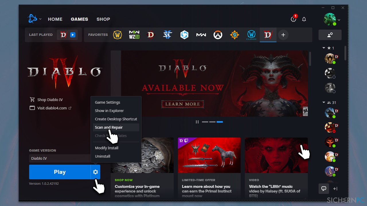 Wie behebt man, dass Diablo 4 mit einem Bluescreen abstürzt?