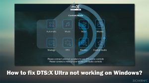 Wie behebt man, dass DTS:X Ultra in Windows nicht funktioniert?