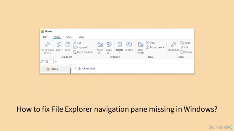 Wie behebt man das fehlende Navigationsfenster im Datei-Explorer unter Windows?