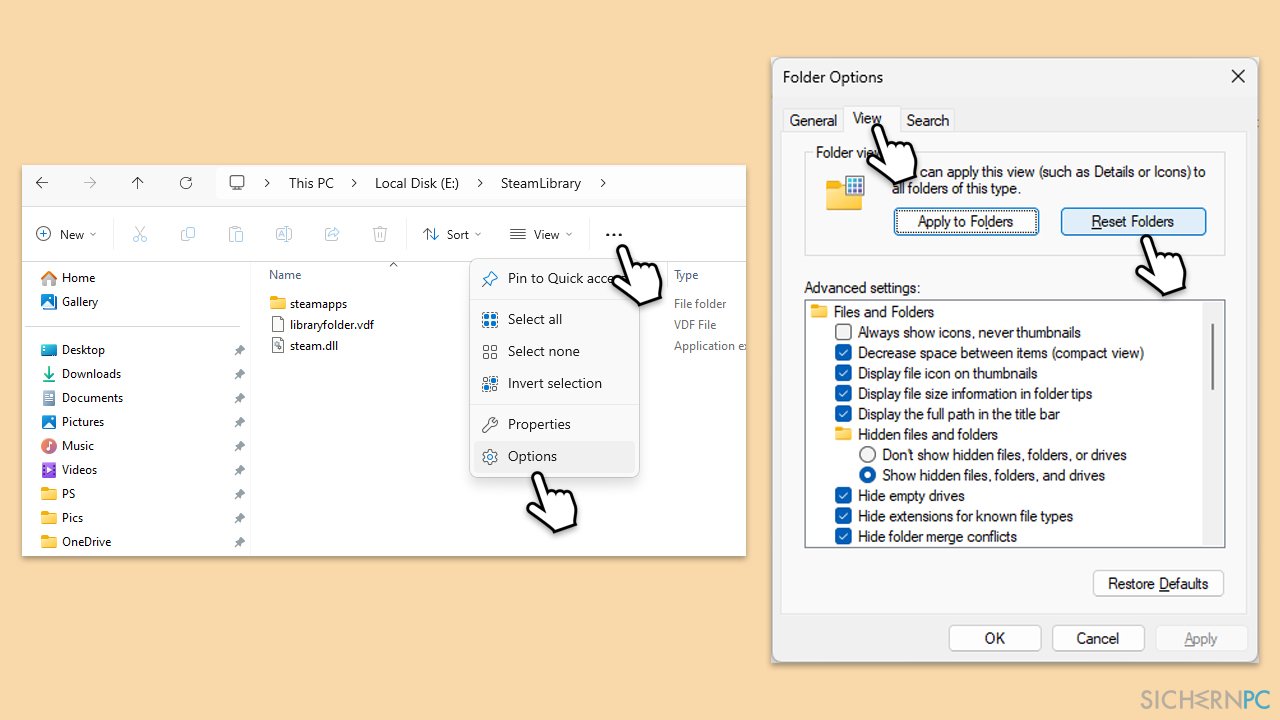 Wie behebt man das fehlende Navigationsfenster im Datei-Explorer unter Windows?