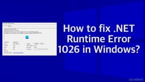 Wie behebt man in Windows den .NET Runtime-Fehler 1026?