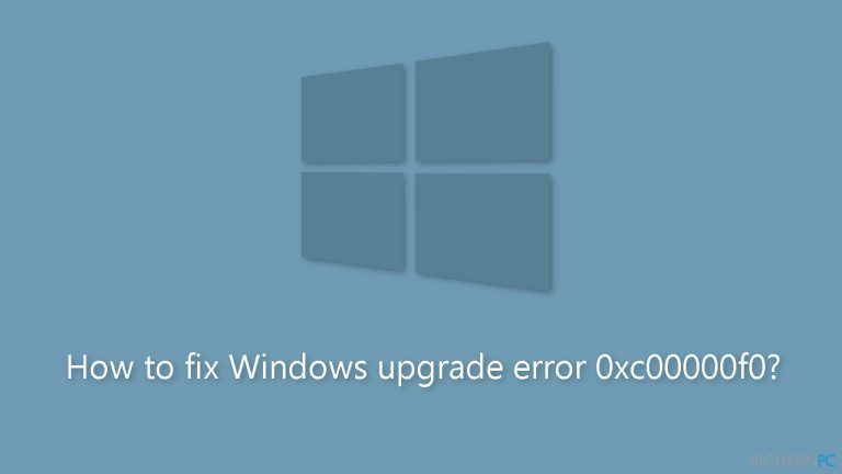 Wie behebt man den Windows-Upgradefehler 0xc00000f0?