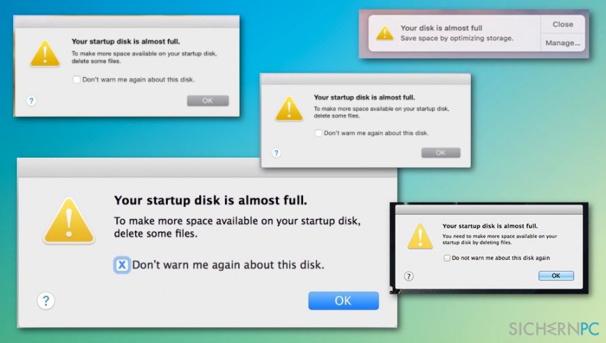 How to fix „Your startup disk is almost full“ error?