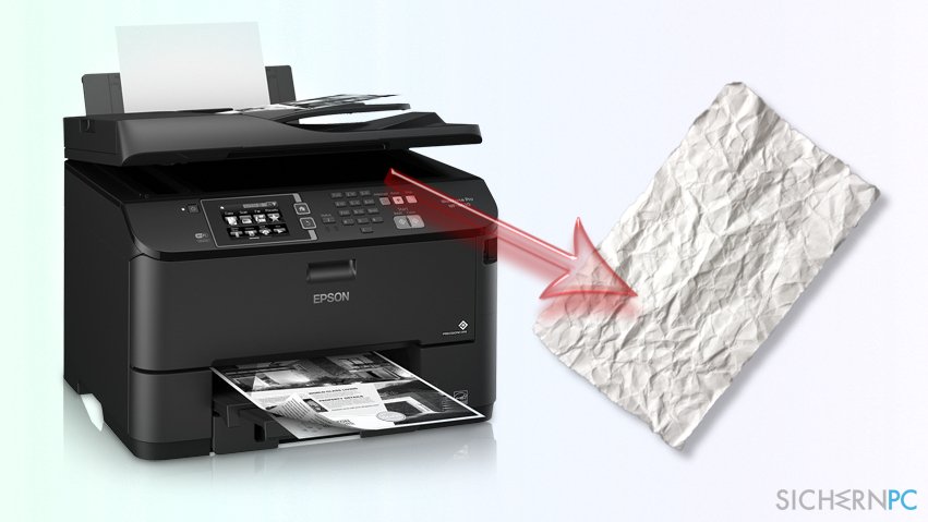 Remove jammed paper from Epson printer