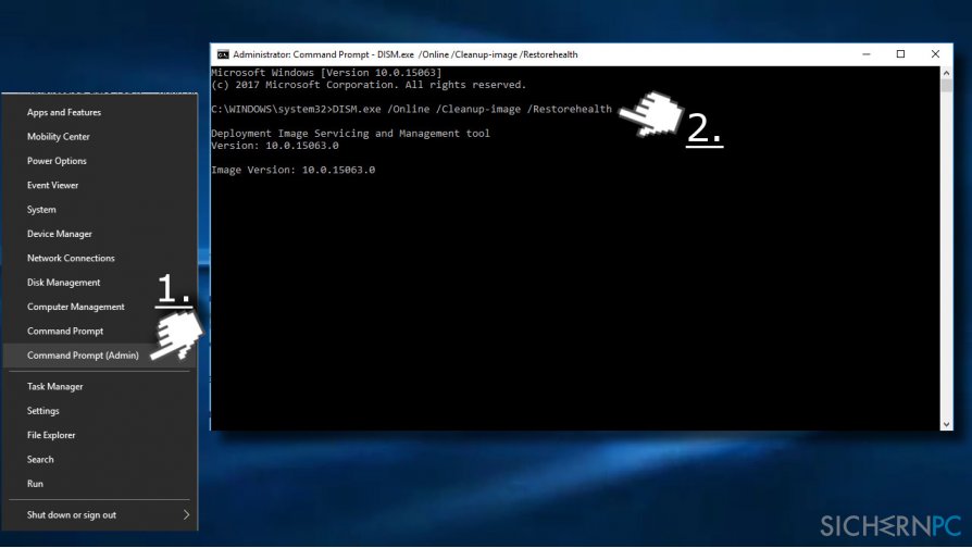 Use Command Prompt to fix Service Host error