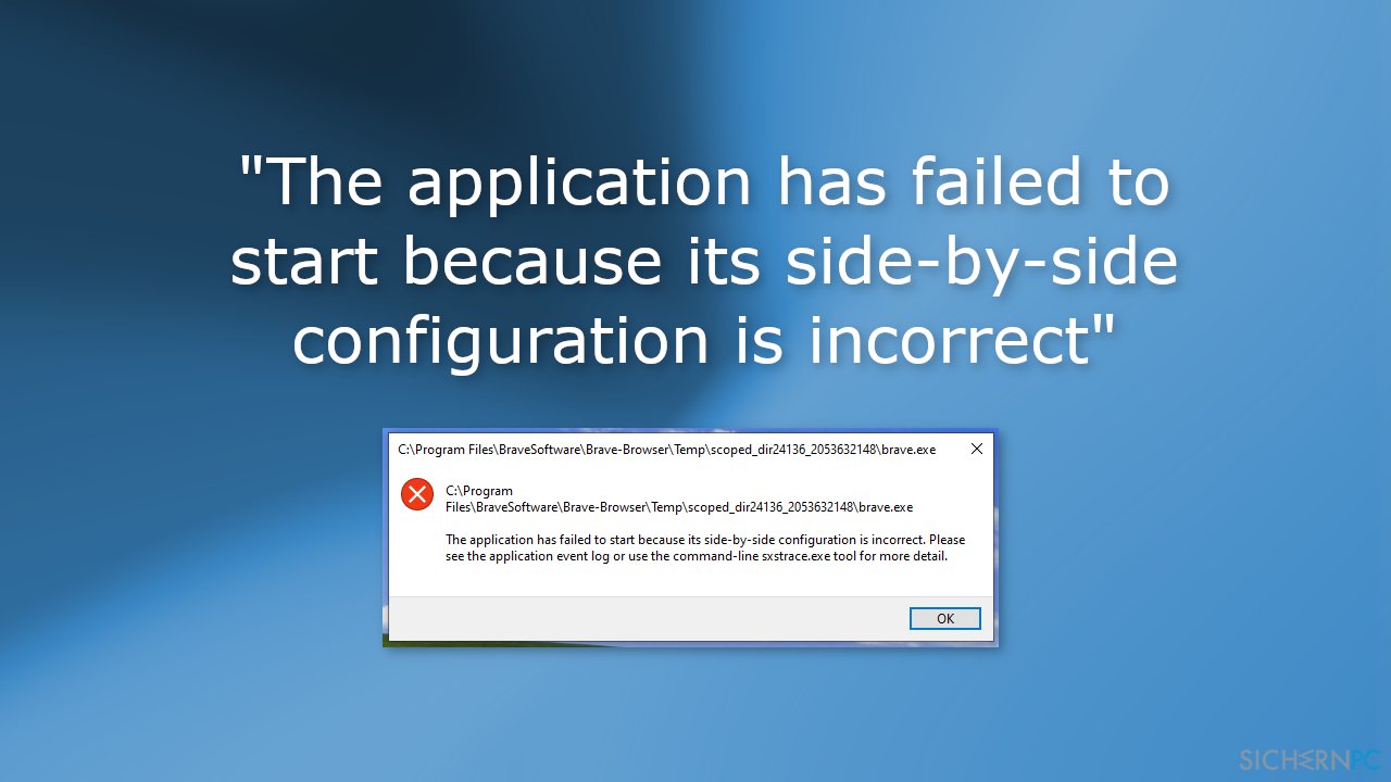 [Lösung] „Die Anwendung konnte nicht gestartet werden, da die Side-by-Side-Konfiguration ungültig ist“ – Fehler unter Windows