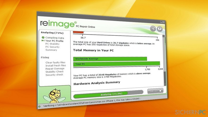 Reimage quickly identifies issues